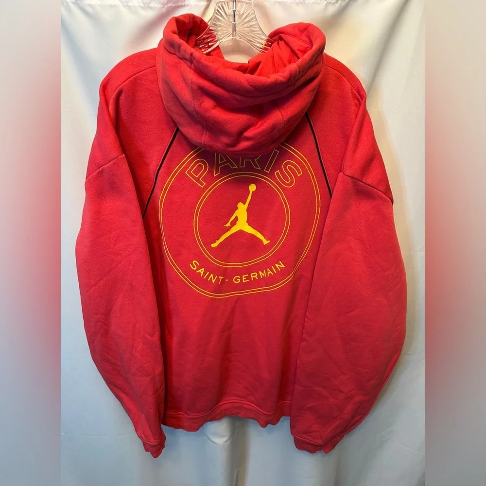 Air Jordan x PSG Paris Saint-Germain Size 2XL‎ Hoodie Pink Black DV0611-648